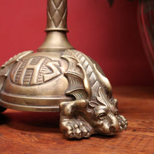 Load image into Gallery viewer, A pair of antique French candlestick holders, brass candle holders, and gargoyle feet. B11963
