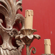 Load image into Gallery viewer, x SOLD Antique Italian Villa Wall Light or Wall Scone with Three Light Fittings. B11741