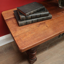Load image into Gallery viewer, x SOLD Vintage French Coffee Table with Two Drawers, or Oak Two-drawer Hall Seat. B11562