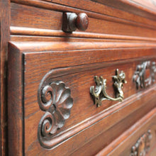 Load image into Gallery viewer, x SOLD Antique French Oak Writing Bureau with Two Drawers Below the Desk. Chest of Drawers. B11464