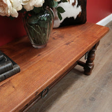 Load image into Gallery viewer, x SOLD Vintage French Coffee Table with Two Drawers, or Oak Two-drawer Hall Seat. B11562