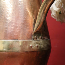 Load image into Gallery viewer, x SOLD Antique French Copper and Brass Water Pitcher, Jug or Umbrella Holder Stand. B11887