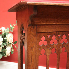 Load image into Gallery viewer, x SOLD Antique French Oak Gothic Prayer Chair or Kneeler. Prie-Dieu Chair, Red Velvet. B11994