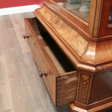 Load image into Gallery viewer, x SOLD Antique French China Cabinet, Display Cupboard or Bookcase, Glass Shelves. B12048