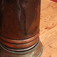 Load image into Gallery viewer, x SOLD Antique French Brass and Copper Umbrella Holder or Stand, also for Walking Sticks or Canes. B11872