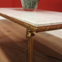 Load image into Gallery viewer, x SOLD Vintage Brass and Marble Coffee Table, Italian, Italy Marble top Side, Lamp, coffee Table. B11583