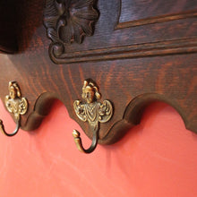 Load image into Gallery viewer, x SOLD Vintage French Coat Rack, Seven Brass Hook Scarf or Hat Rack. B11453