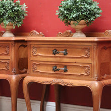 Load image into Gallery viewer, x SOLD A Pair of Vintage Bedside Cabinets or 2 Drawer, 1 Shelf Lamp Side Tables. B11798