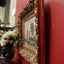 Load image into Gallery viewer, x SOLD Antique Gilt Timber Frame Oil on Canvas, Oil Painting, Country Landscape Scene. B11701
