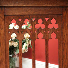 Load image into Gallery viewer, x SOLD Antique French Oak Gothic Prayer Chair or Kneeler. Prie-Dieu Chair, Red Velvet. B11994