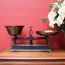 Load image into Gallery viewer, x SOLD Antique French Cast Iron and Brass Pan Scales, Kitchen, Fruit Market Scales. B11893