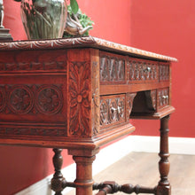 Load image into Gallery viewer, x SOLD Antique French Desk, Five Drawer Office Desk with 2 Keys French Oak, Stretcher Base. B11382