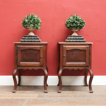 Load image into Gallery viewer, x SOLD Vintage French Single Door Matching Pair of Bedside Cabinets or Lamp, Side Tables. B11568