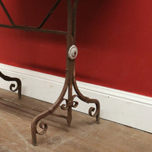Load image into Gallery viewer, x SOLD Antique Wrought Iron and Marble Top French Outdoor Garden Table, potting Table. B11629