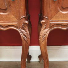 Load image into Gallery viewer, x SOLD Antique Bedside Cabinets or Lamp Tables, French Antique circa 1890, Marble Tops. B11676