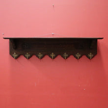Load image into Gallery viewer, x SOLD Vintage French Coat Rack, Seven Brass Hook Scarf or Hat Rack. B11453