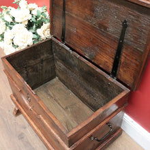 Load image into Gallery viewer, x SOLD Antique French circa 1840 Blanket Box or Coffer, Trunk or Chest with Iron Handles. B11817a