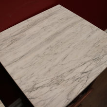 Load image into Gallery viewer, x SOLD Pair of Antique French Walnut and White Marble Bedside Cabinets or Lamp Tables. B 11526