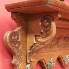 Load image into Gallery viewer, x SOLD Antique French Oak Five (5) Hook Coat Rack, Scarf and Hat Wall Rack. B11395