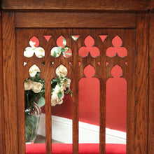 Load image into Gallery viewer, x SOLD Antique French Oak Gothic Prayer Chair or Kneeler. Prie-Dieu Chair, Red Velvet. B11994