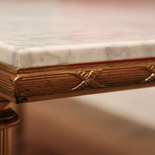 Load image into Gallery viewer, x SOLD Vintage Brass and Marble Coffee Table, Italian, Italy Marble top Side, Lamp, coffee Table. B11583