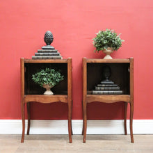Load image into Gallery viewer, X SOLD A pair of Antique French Oak Lamp Table or Side Table, Bedside Cabinets. B11325