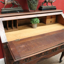 Load image into Gallery viewer, x SOLD Antique French Oak Writing Bureau with Two Drawers Below the Desk. Chest of Drawers. B11464
