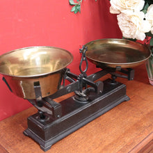 Load image into Gallery viewer, x SOLD Antique French Cast Iron and Brass Pan Scales, Kitchen, Fruit Market Scales. B11893