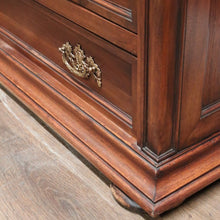 Load image into Gallery viewer, x SOLD Antique French Walnut China Cabinet or Bookcase with 3 Drawers to the Base. B11903