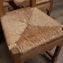 Load image into Gallery viewer, x SOLD Set of Six Antique Dining Chairs or Kitchen Chairs, Carved Gothic Detail. B11512