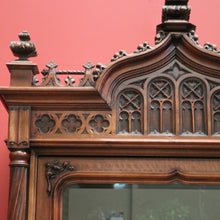 Load image into Gallery viewer, x SOLD Antique French Walnut Church-Inspired China Cabinet or Bookcase Cupboard B11916