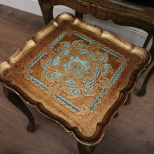 Load image into Gallery viewer, x SOLD Nest of Tables, 3 Italian Florentine Side Tables, Lamp Tables, Stackable Tables, or Nesting Table. B11520