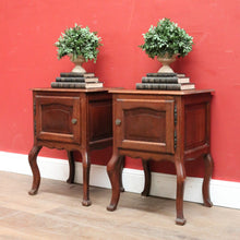 Load image into Gallery viewer, x SOLD Vintage French Single Door Matching Pair of Bedside Cabinets or Lamp, Side Tables. B11568