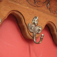 Load image into Gallery viewer, x SOLD Antique French Oak Five (5) Hook Coat Rack, Scarf and Hat Wall Rack. B11395