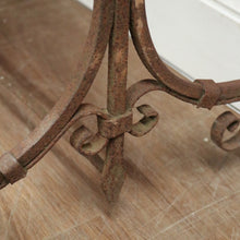 Load image into Gallery viewer, x SOLD Antique Wrought Iron and Marble Top French Outdoor Garden Table, potting Table. B11629