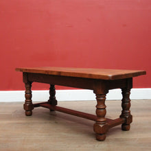 Load image into Gallery viewer, x SOLD Vintage French Coffee Table with Two Drawers, or Oak Two-drawer Hall Seat. B11562
