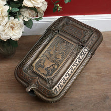Load image into Gallery viewer, x SOLD Antique French Brass and Cast Iron Coal Scuttle, kindling or coal Box Storage. B11650