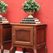 Load image into Gallery viewer, Vintage French Single Door Matching Pair of Bedside Cabinets or Lamp, Side Tables. B11568
