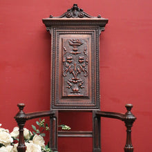 Load image into Gallery viewer, Antique French Walnut circa 1840-50 Bedroom, Throne Chair, Hall or Desk Chair. B11905