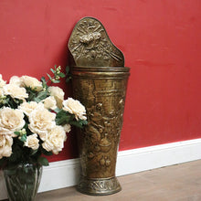 Load image into Gallery viewer, x SOLD French Brass Umbrella Holder or Stand, Pressed Brass Walking Stick Holder. B11865