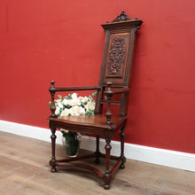 Load image into Gallery viewer, Antique French Walnut circa 1840-50 Bedroom, Throne Chair, Hall or Desk Chair. B11905