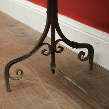 Load image into Gallery viewer, x SOLD Antique Wrought Iron and Marble Top French Outdoor Garden Table, potting Table. B11629