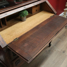 Load image into Gallery viewer, x SOLD Antique French Oak Writing Bureau with Two Drawers Below the Desk. Chest of Drawers. B11464