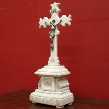 Load image into Gallery viewer, x SOLD Antique French Marble Crucifix with Gilt Detail on the Cross, Jesus on the Cross. B11586