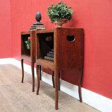 Load image into Gallery viewer, X SOLD A pair of Antique French Oak Lamp Table or Side Table, Bedside Cabinets. B11325