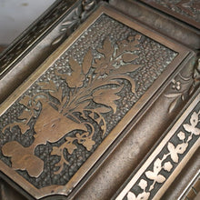 Load image into Gallery viewer, x SOLD Antique French Brass and Cast Iron Coal Scuttle, kindling or coal Box Storage. B11650