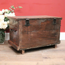 Load image into Gallery viewer, x SOLD Antique French circa 1840 Blanket Box or Coffer, Trunk or Chest with Iron Handles. B11817a