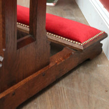 Load image into Gallery viewer, x SOLD Antique French Oak Gothic Prayer Chair or Kneeler. Prie-Dieu Chair, Red Velvet. B11994