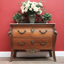 Load image into Gallery viewer, x SOLD Antique French Chest of Drawers, Entry or Hall Table, Cabinet with Marble Top and Brass Handles B11329