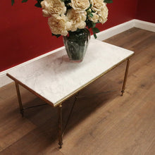 Load image into Gallery viewer, x SOLD Vintage Brass and Marble Coffee Table, Italian, Italy Marble top Side, Lamp, coffee Table. B11583